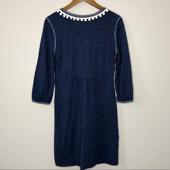 Navy Boden Pom Pom dress adorable! Size 6L - Picture 3 of 7